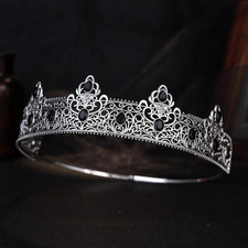 Silver King Crown for Men Decoration for Birthday Prom Party Costume Wedding ...
