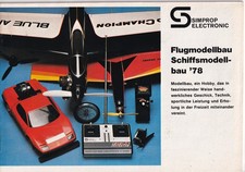 SIMPROP ELECTRONIC Vintage Katalog Prospekt 1978 Schiffe Flugzeuge RC Modellbau
