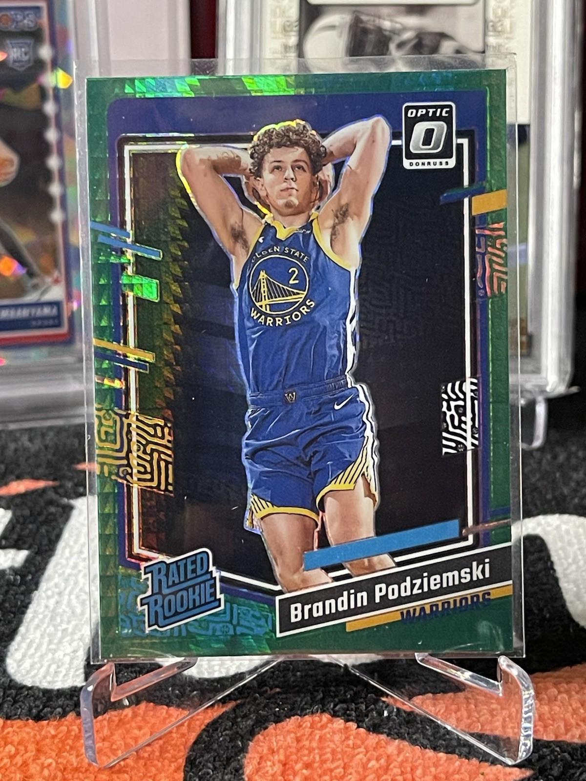 2023-24 Panini Donruss Optic - Rated Rookie Brandin Podziemski #203 Green Hyper