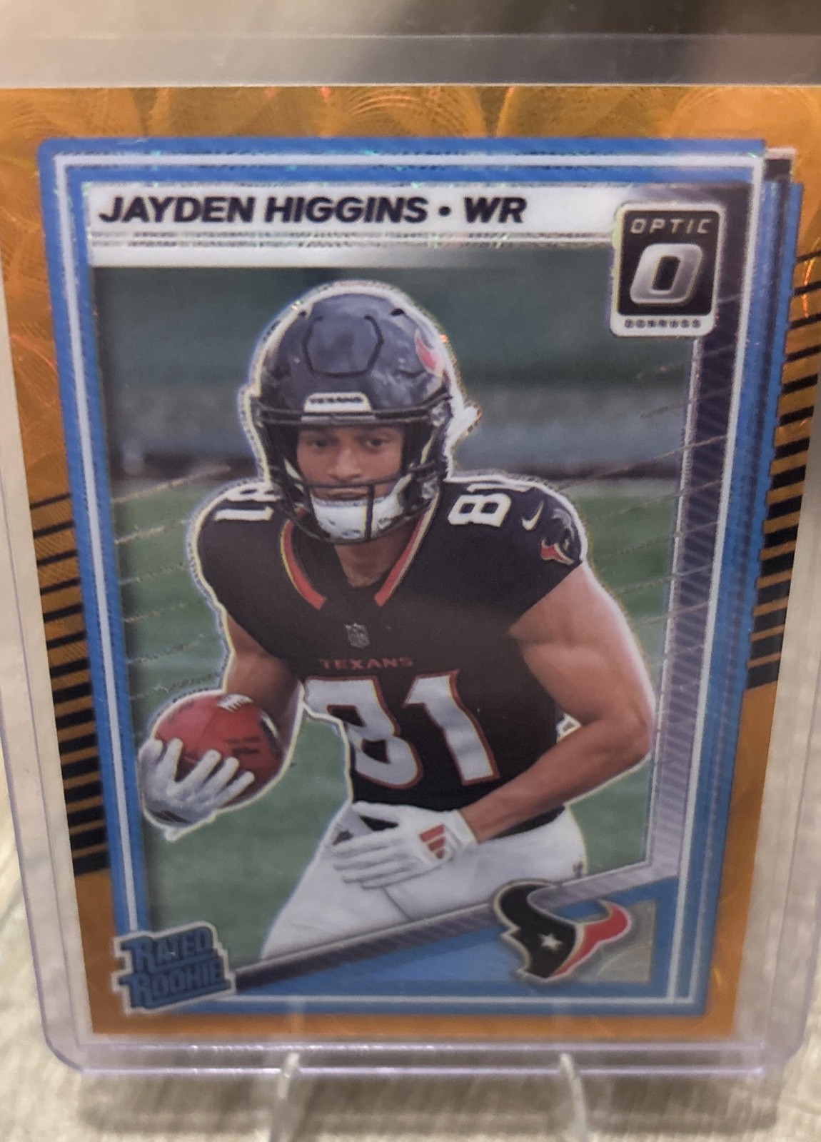 2025 Panini Donruss Optic Rookie Jayden Higgins #225 Orange Scope Prizm /79 (RC)