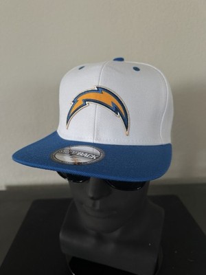 Los Angeles Chargers Bolt Logo Blue & White Adult Size Flat Bill Snapback Hat
