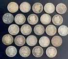 BARBER DIMES Lot Of 24 MIXED DATTES 90% Silver US Coins
