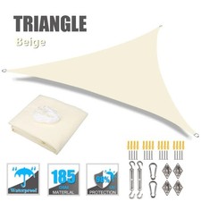 Image of UK HEAVY DUTY SUN SHADE SAIL GARDEN PATIO AWNING CANOPY 98% UV BLOCK WATERPROOF