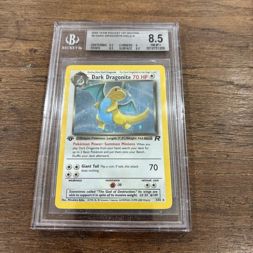 Dark Dragonite (1st Edition) graded BGS 8.5 for sale on eBay