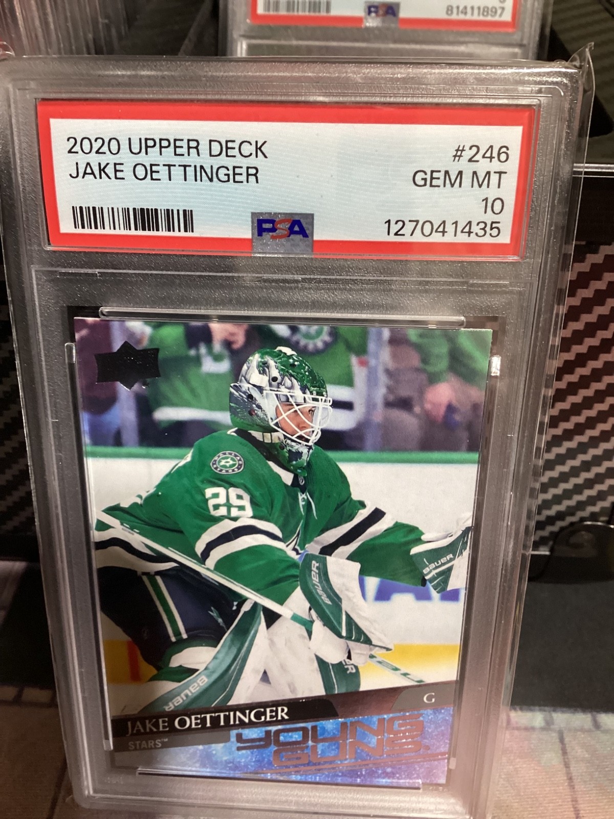 2020 Upper Deck Young Guns #246  Jake Oettinger PSA 10