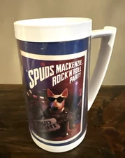 Bud Light Spuds Mackenzie Rock n Roll Party Thermo Serv Plastic Mug Vintage 1987