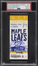 3/7/2016 ZACH HYMAN 1st NHL GOAL Ticket STUB w/INSCRIPT OILERS/LEAFS *PSA/POP 1*