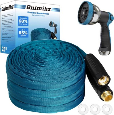  TPE(Not PVC), Ultra-Light & Flexible Water Hose with Solid Brass Fittings, 