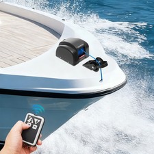 45 LBS Boat Anchor Winch Electric Marine Winch With Wireless Remote Free Fall