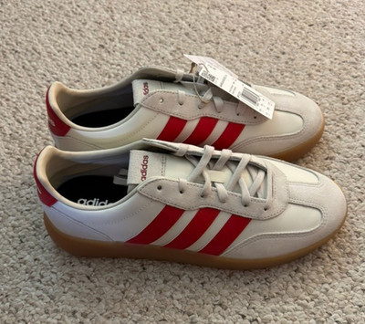 Adidas Barreda Decode Lux Men s Size 10 Cream Red Gum Sole Sneakers JR1231 NWT