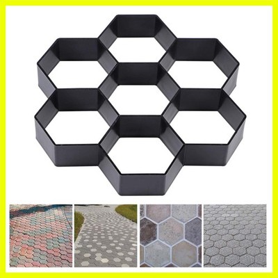 Hexagon Pavement Mold - 11.4''x11'' DIY Concrete Path Maker for Beautiful Gardens