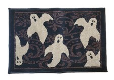 Halloween Spooky Ghosts Galore Entry Mat Doormat Rug Black