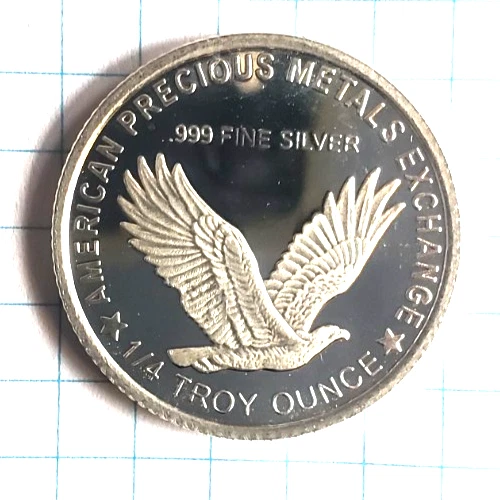 Lot of 2 - APMEX 1/4 ounce .999 fine silver 'Standing Liberty' coins