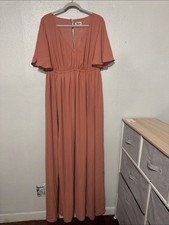 Show Me Your Mumu Emily Empire Maxi Dress Rustic Mauve Blush Bridesmaid Gown 1X