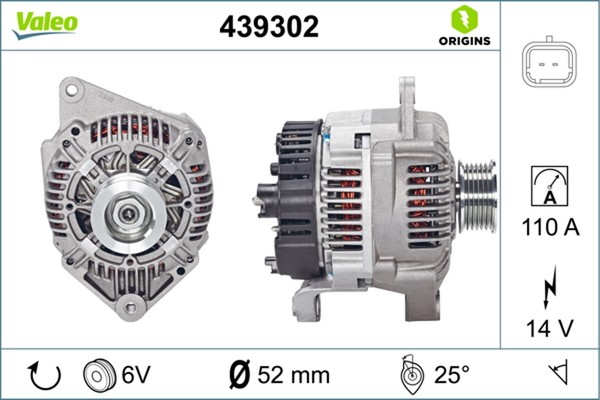 Lichtmaschine Generator Lima Valeo Origins - NEW O.E. Technologie 439302 110A-image