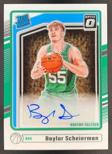 Baylor Scheierman 2024-25 Panini Donruss Optic Rated Rookie Signatures RC Auto