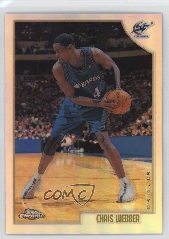 1998-99 Topps Chrome Refractor Chris Webber #180 HOF 1oa6