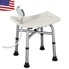 Adjustable 5 Height Heavy Duty Bath Bench Shower Tub Chair Seat Elderly Bathing