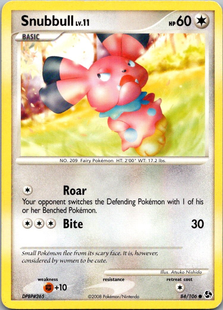 Snubbull 84/106 Common Great Encounters Pokemon Heavily Played