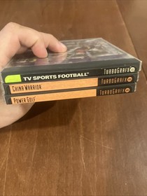 Lot Of 3 Turbografx Games: China Warrior Power Golf Tv Sports Football