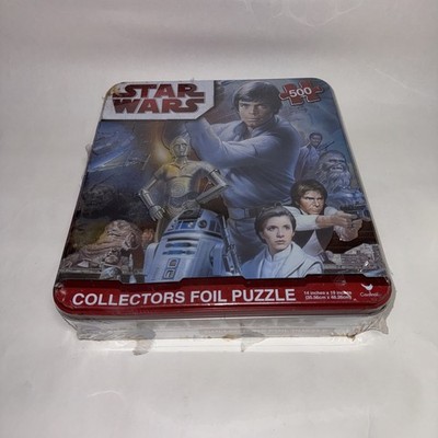 Star Wars Puzzle 500 Pc Collectors Foil Container(Tin Started To Rust Inside  )