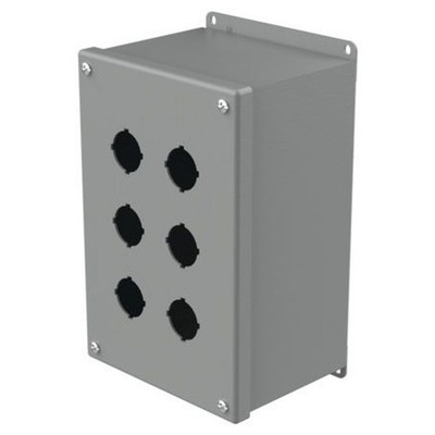 Hoffman E6PBX, 6.25'' x 4.75'' x 9.5'', Extra-Deep, Pushbutton Enclosure, 1 pc