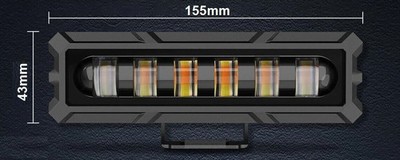 12V - 24V LED Fog Lights 30W 7D Dual Color White Amber