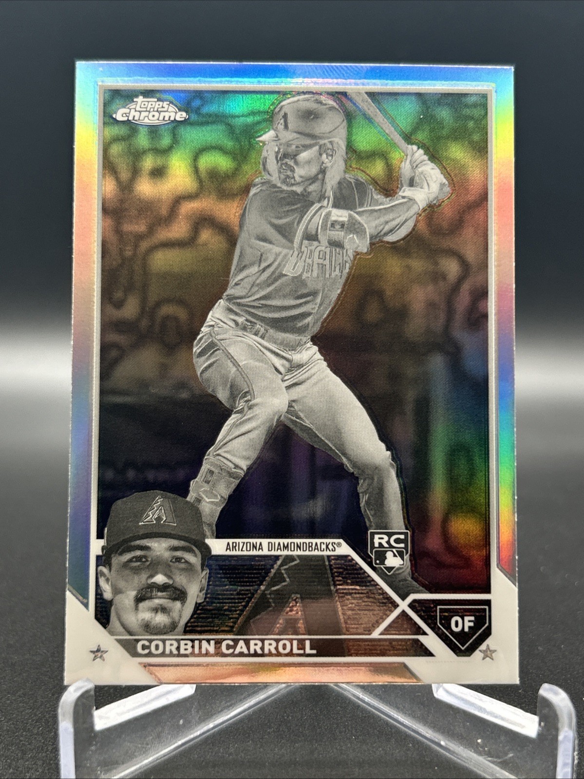 2023 Topps Chrome Negative Refractor Corbin Carroll #95 Rookie RC Dbacks