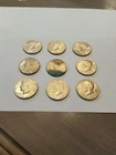 Kennedy Half dollars  Lot of 9 Bicentennial(4x), 1974 (2x), 1995, 2000, 2001
