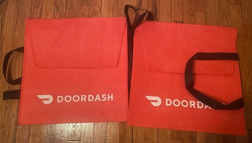 Lot of 2 Doordash Large Insulated Pizza Delivery Bag Tote 19x19x5 Door Dash NEW