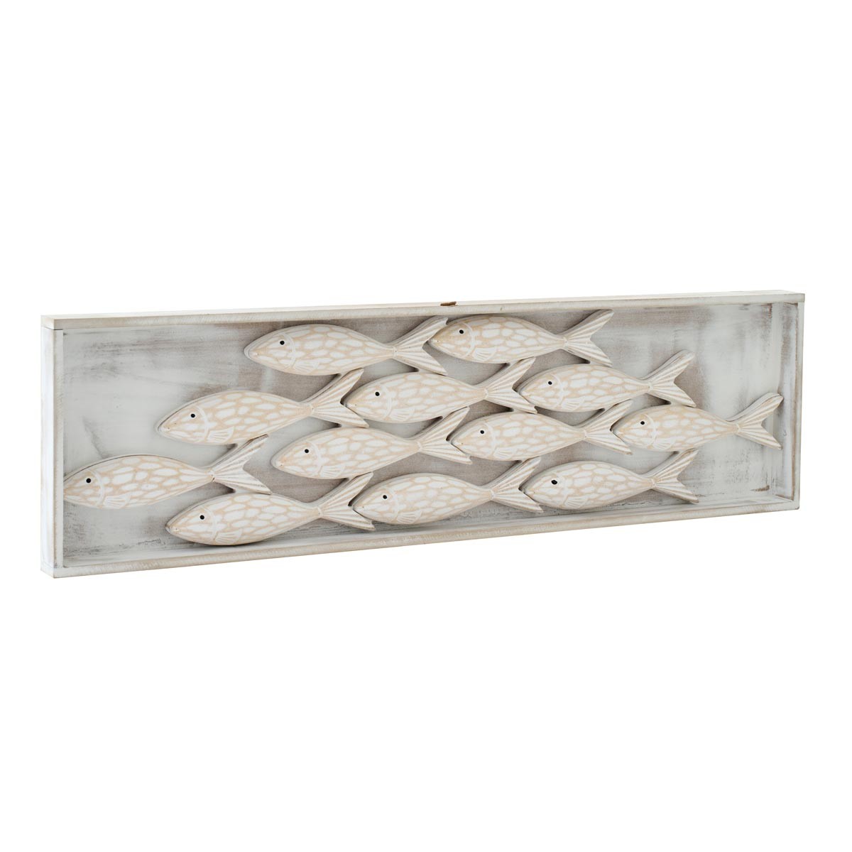 Déco murale poisson Javier bois naturel 83cm grand format salon