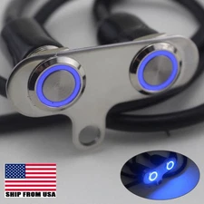 Motorcycle ATV Handlebar Mount Headlight Fog Lamp ON/OFF Dual Button Switch IP65