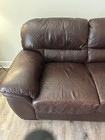 Brown Sofa Set with Genuine Leather (5 Seats) — photo 4