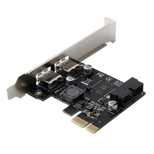 PCI-E to 2 Port USB 3.0 Adapter 5Gbps PCI-E Expansion Card with 19Pin Connector - 第 5/8 張圖片