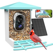 Smart Bird Feeder with Camera  AI - 16,000 Bird ID, Solar Power, 170  View,...