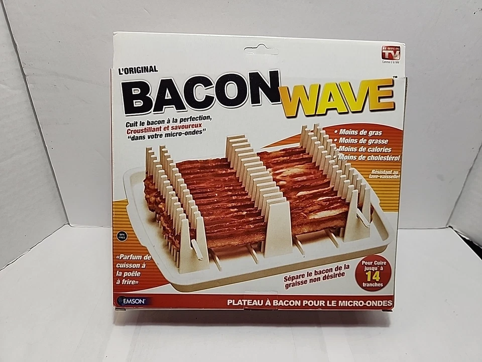 The Original Bacon Wave As Seen On TV Microwave Bacon Tray Cooks Up to 14 Slices - Image 2 of 2
