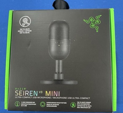 Razer Seiren V3 Mini USB Mic Black Tap-to-Mute LED Plug-and-Play