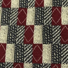 Daniel Craig Men  s Necktie 100 Italian Silk Black Tan Red Geometric Business