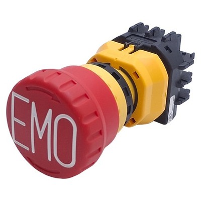 Idec XW1E-BV401M-RH-EMO E-Stop Push Button, Twist-Release, 1NC,1.5A 250VAC