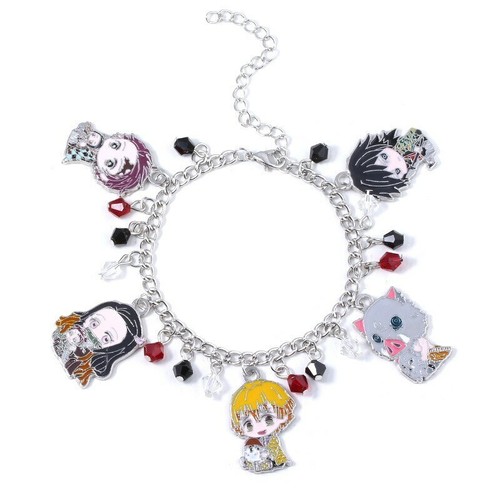 Demon Slayer Kimetsu no Yaiba Tanjirou Nezuko Bangle Jewelry Charms Bracelet NEW - Picture 11 of 12