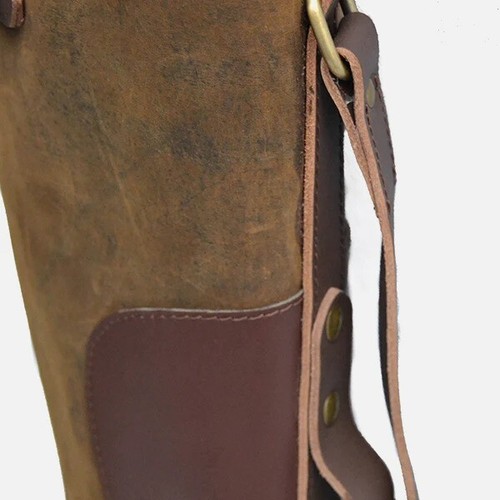 Brown Leather Shotgun Slip Case | Personalized Leather Shotgun Slip Case - Picture 4 of 5