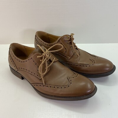 guess men's brown dress shoes GM North - C Oxford Wing Tip Tan Lace Up Mens 10 M Sameer