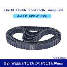 D-XL Rubber Double-Sided Teeth Timing Belt Width9-30mm Pitch5.08mm D110XL-D178XL