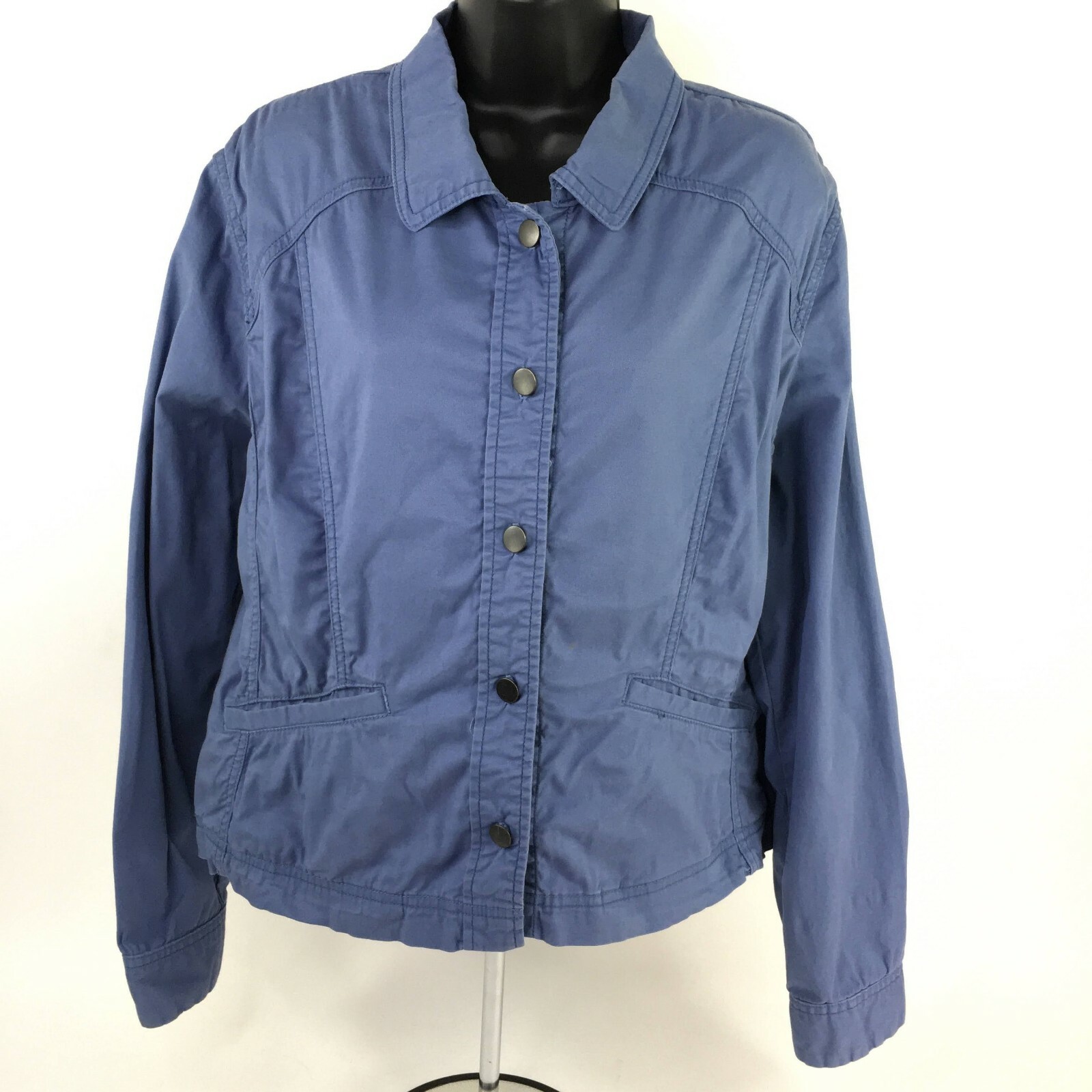 Pendleton Jacket Womens Large Blue Stretch Cotton… - image 2
