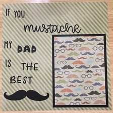 Fathers Day Scrapbook Layout, 12x12 Scrapbook Page, Photo Ready, Album Page