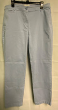 Talbots Pants Womens SZ 14 Sky Blue Chino Flat Front Casual