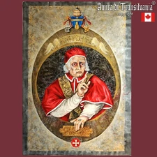 sacred art religious painting contemporary church old men pope portraiture aceo