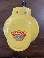 Super Pretzel Soft Pretzel Maker w/ Cheese Warmer Cup Works