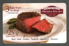 OMAHA STEAKS Rare Steak ( 2009 ) Gift Card ( $0 - NO VALUE )