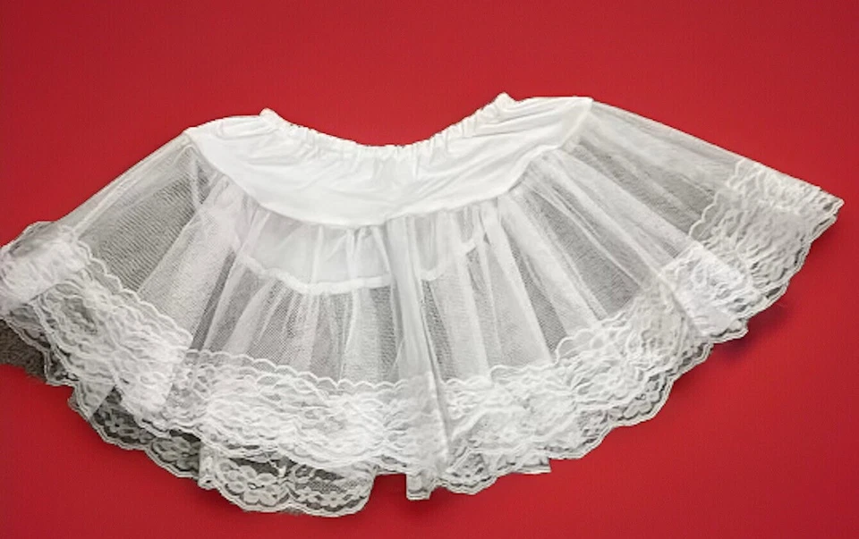 Spirit Halloween Petticoat Adult One Size White Short Costume Accessory Cosplay - Image 2 of 2